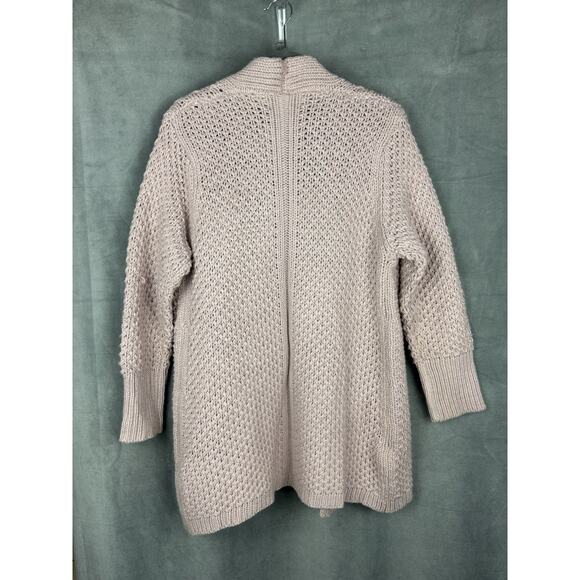 Renee C. Chunky Knit Cardigan Open Front Women's Medium Pink NWT - Picture 3 of 13